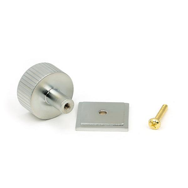 Satin Chrome Judd Cabinet Knob - 32mm (Square) | From The Anvil-Cabinet Knobs-Yester Home