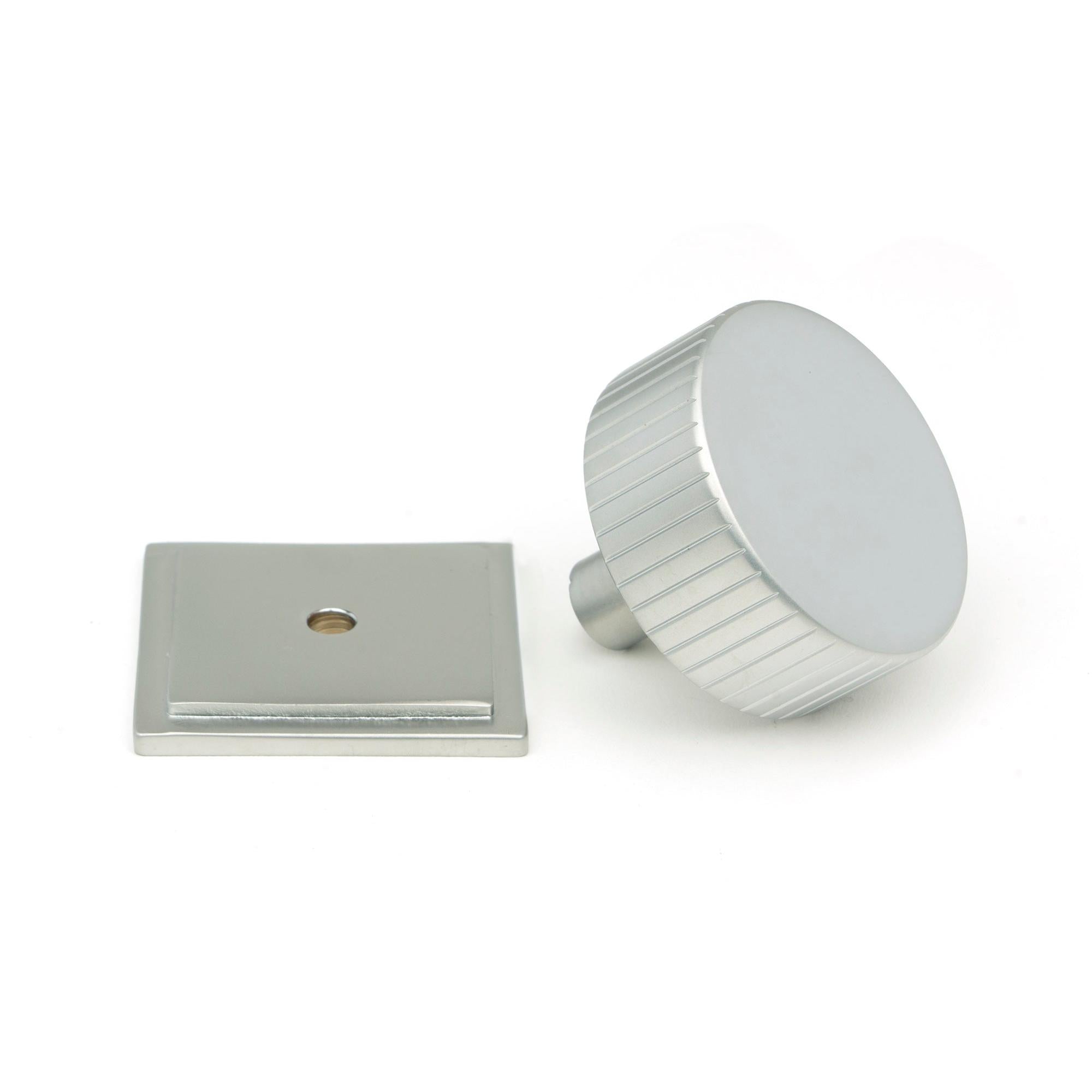 Satin Chrome Judd Cabinet Knob - 38mm (Square) | From The Anvil - Cabinet Knobs - From The Anvil - Yester Home