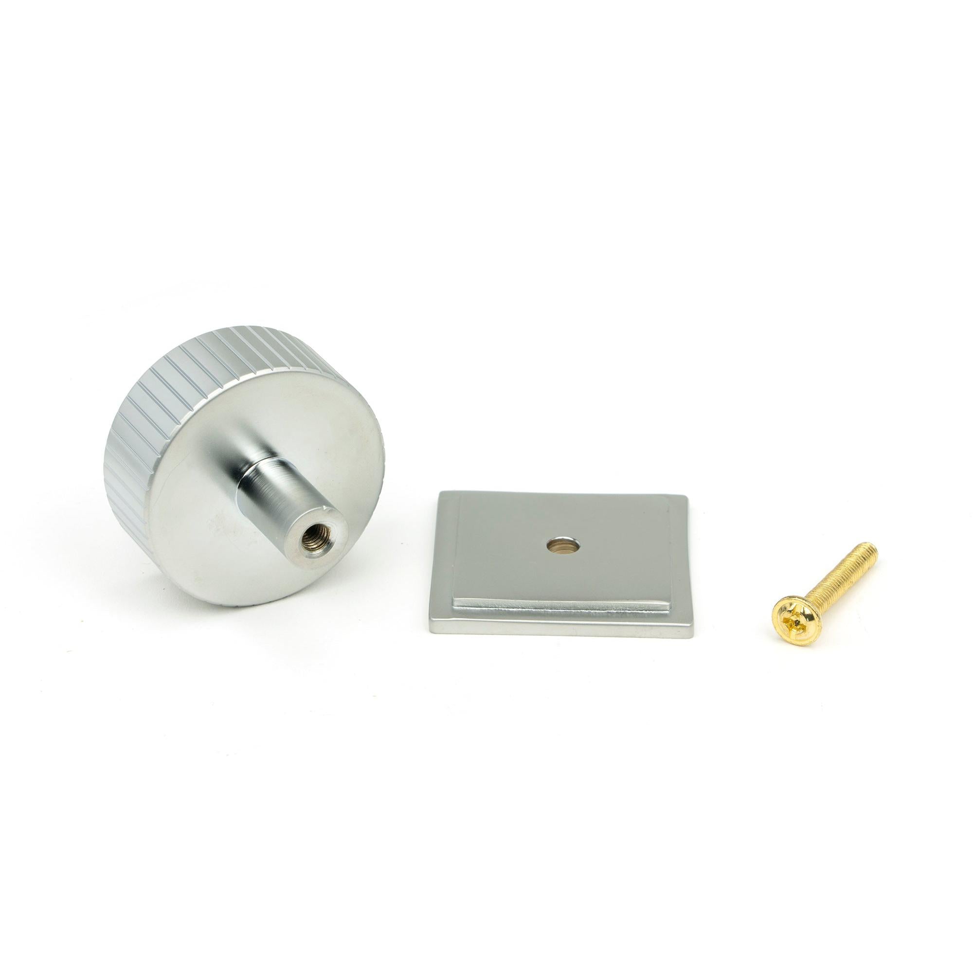 Satin Chrome Judd Cabinet Knob - 38mm (Square) | From The Anvil - Cabinet Knobs - From The Anvil - Yester Home