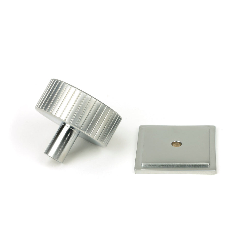Satin Chrome Judd Cabinet Knob - 38mm (Square) | From The Anvil-Cabinet Knobs-Yester Home