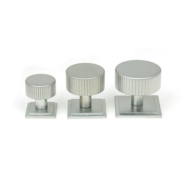 Satin Chrome Judd Cabinet Knob - 38mm (Square) | From The Anvil-Cabinet Knobs-Yester Home