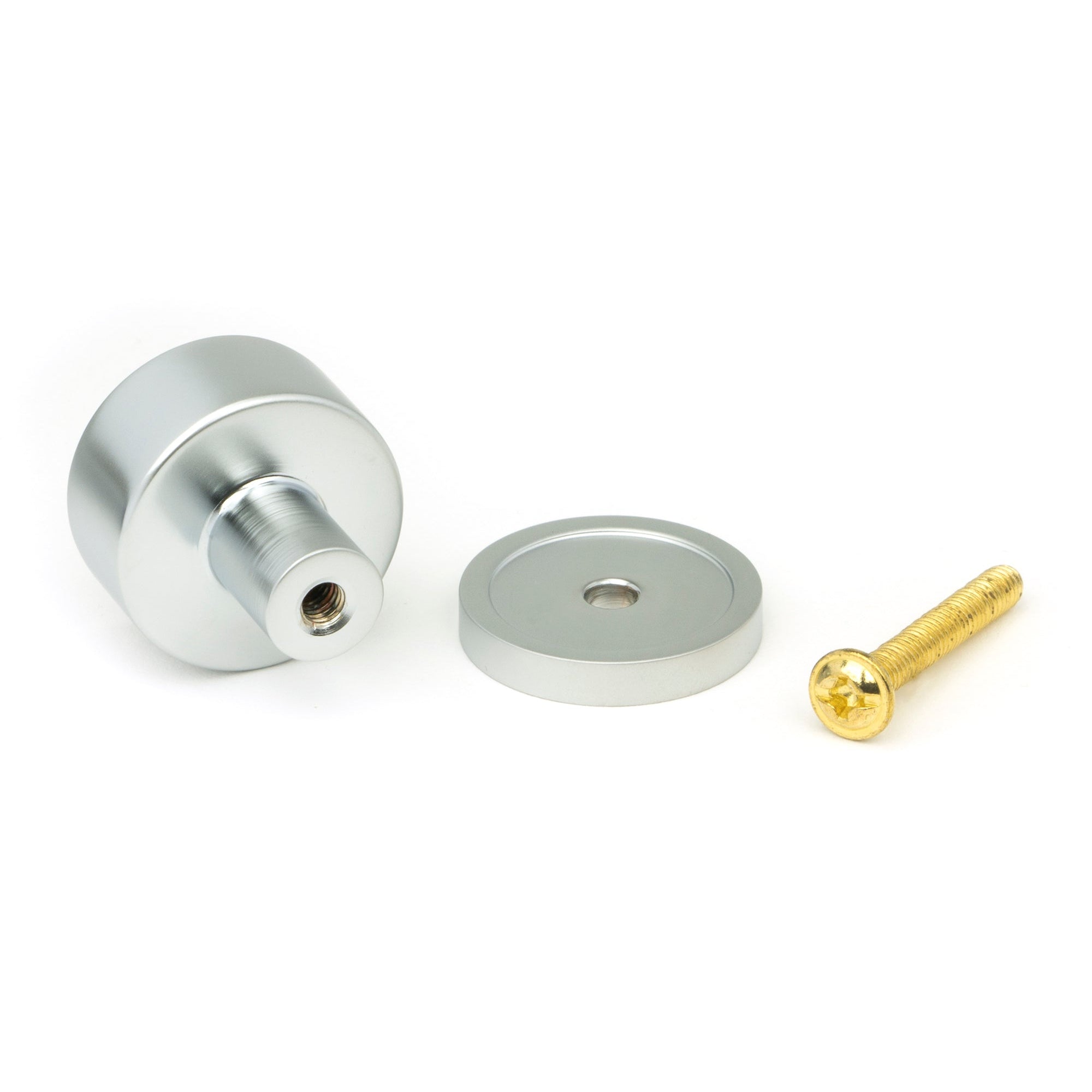 Satin Chrome Kelso Cabinet Knob - 25mm (Plain) | From The Anvil-Cabinet Knobs-Yester Home