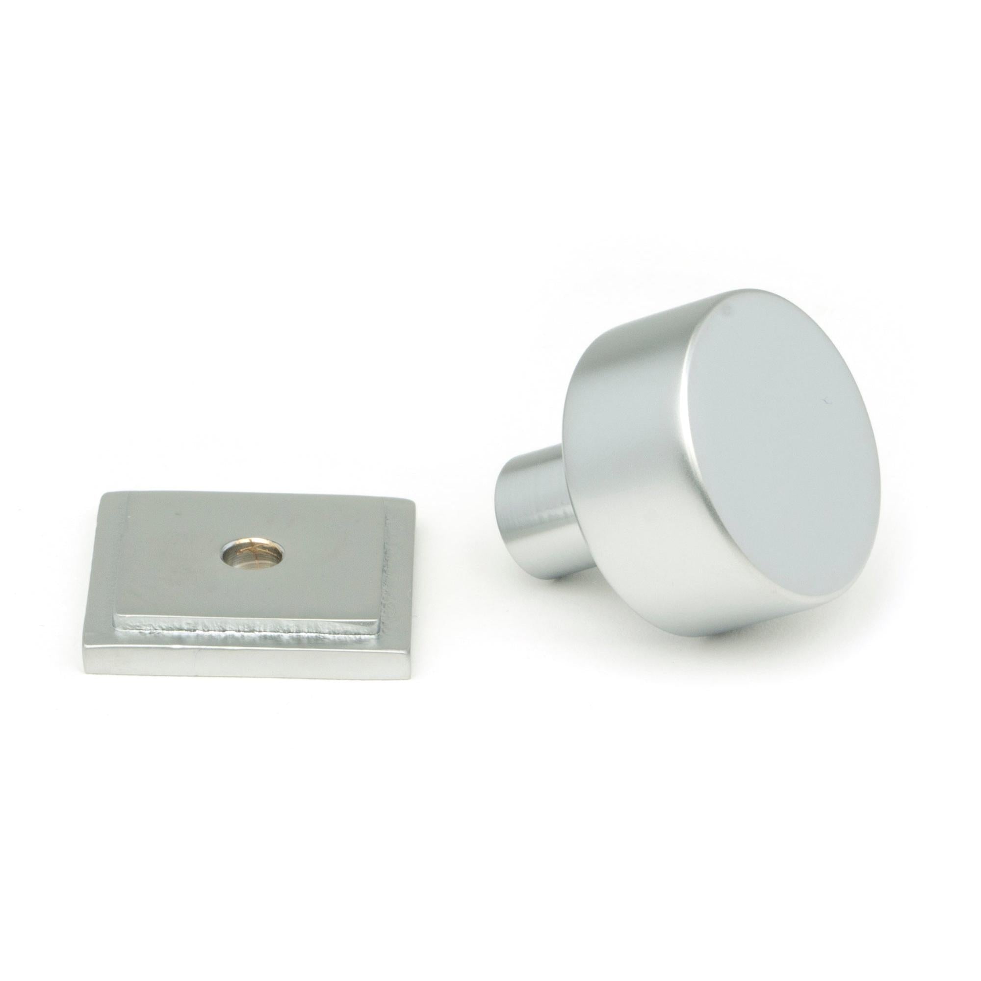Satin Chrome Kelso Cabinet Knob - 25mm (Square) | From The Anvil - Cabinet Knobs - From The Anvil - Yester Home