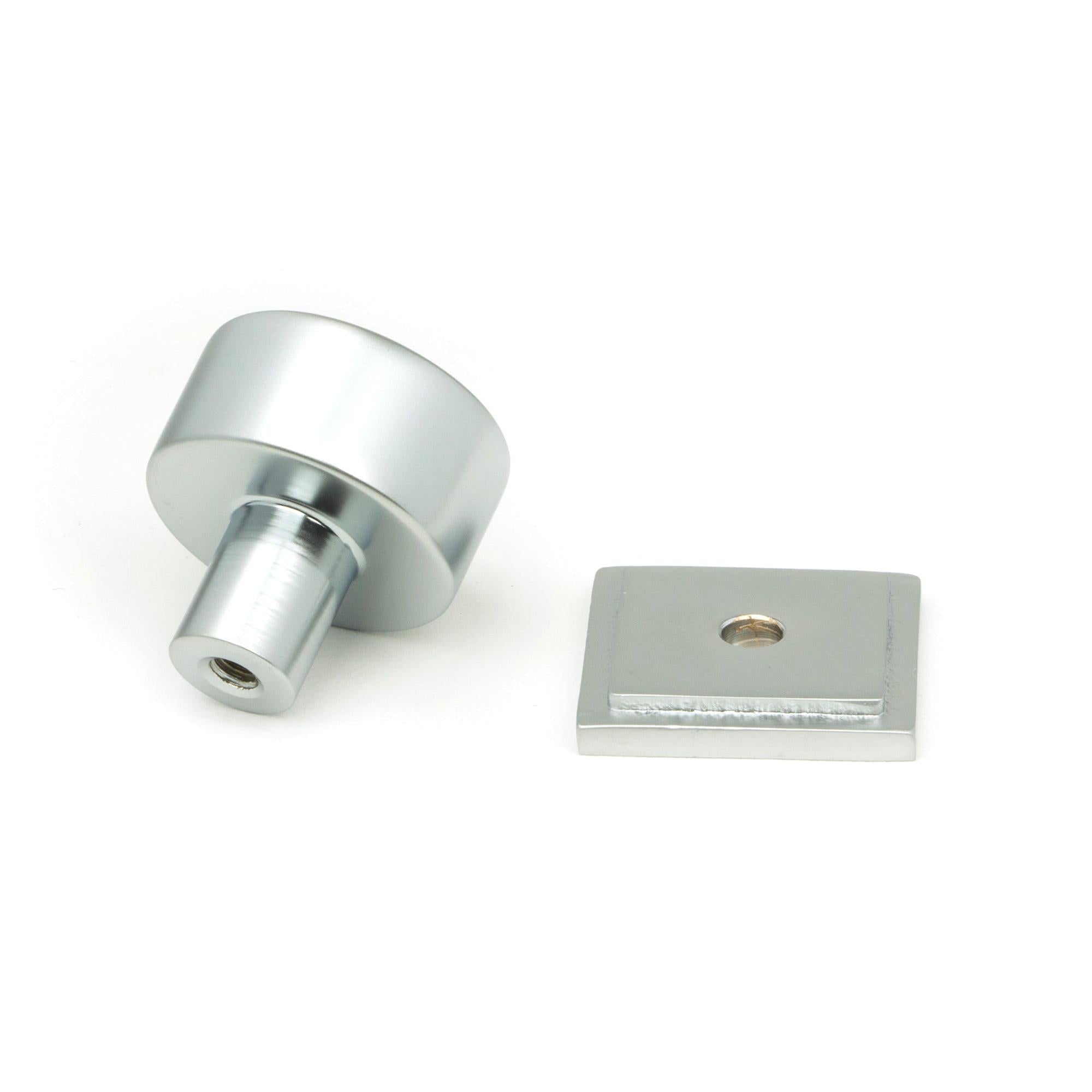 Satin Chrome Kelso Cabinet Knob - 25mm (Square) | From The Anvil - Cabinet Knobs - From The Anvil - Yester Home