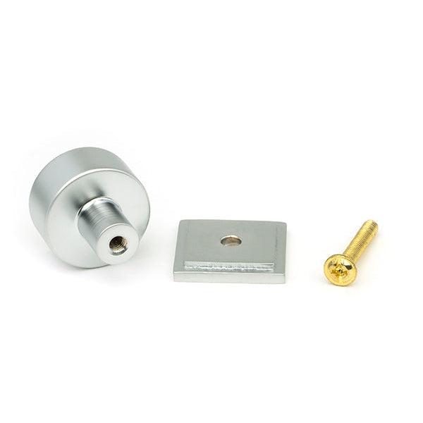 Satin Chrome Kelso Cabinet Knob - 25mm (Square) | From The Anvil-Cabinet Knobs-Yester Home