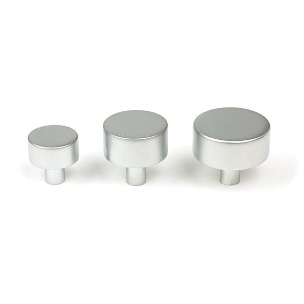 Satin Chrome Kelso Cabinet Knob - 32mm (No rose) | From The Anvil-Cabinet Knobs-Yester Home