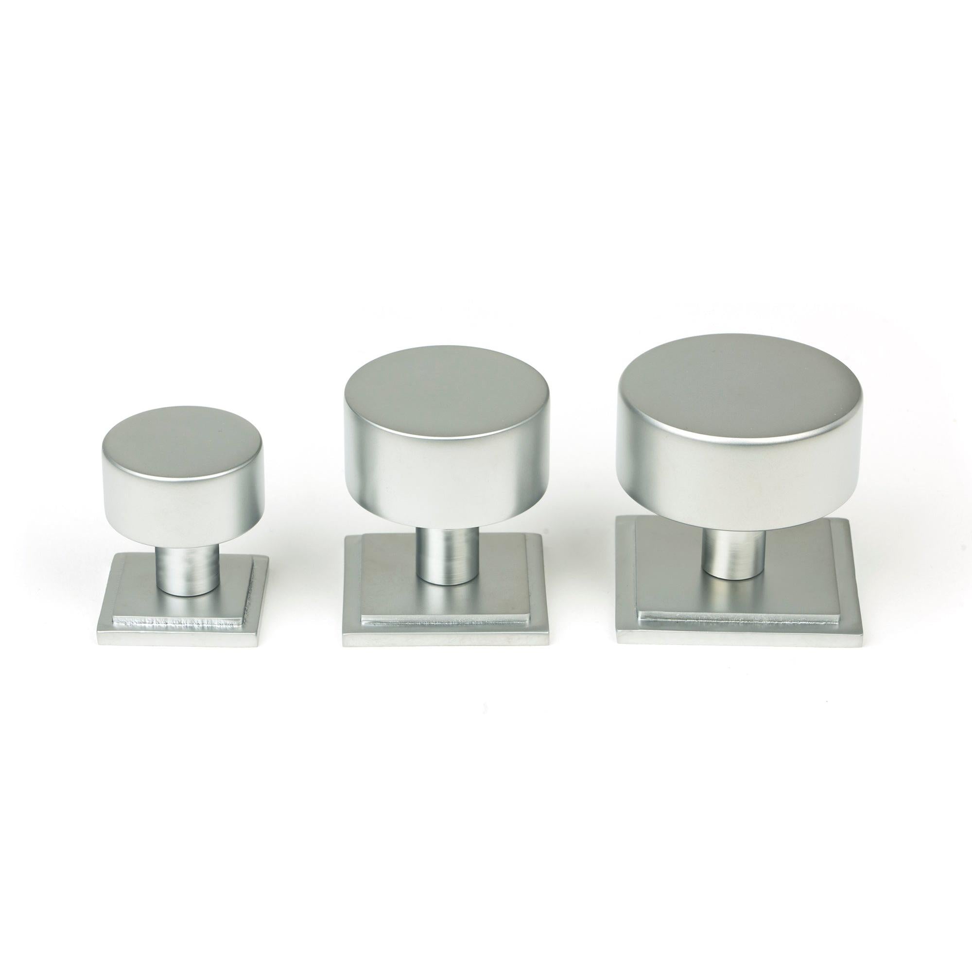 Satin Chrome Kelso Cabinet Knob - 32mm (Square) | From The Anvil - Cabinet Knobs - From The Anvil - Yester Home