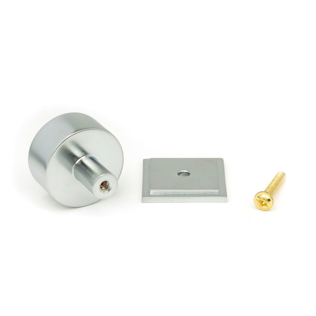 Satin Chrome Kelso Cabinet Knob - 32mm (Square) | From The Anvil-Cabinet Knobs-Yester Home