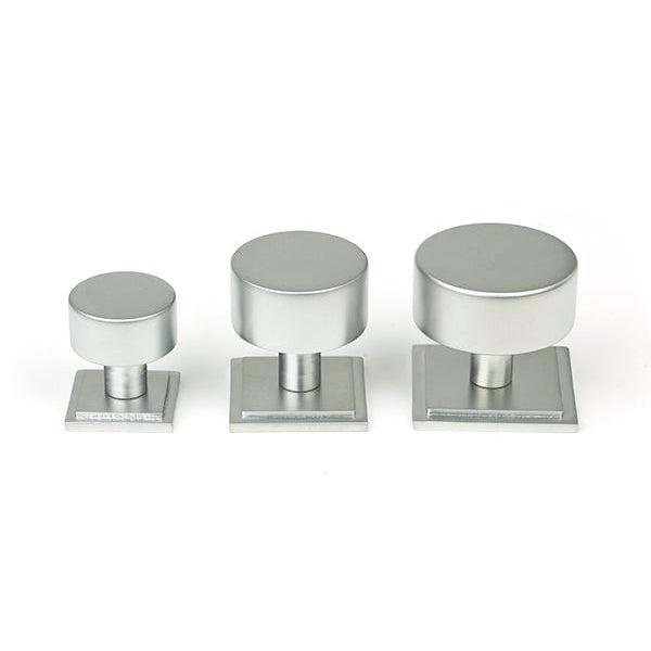 Satin Chrome Kelso Cabinet Knob - 32mm (Square) | From The Anvil-Cabinet Knobs-Yester Home