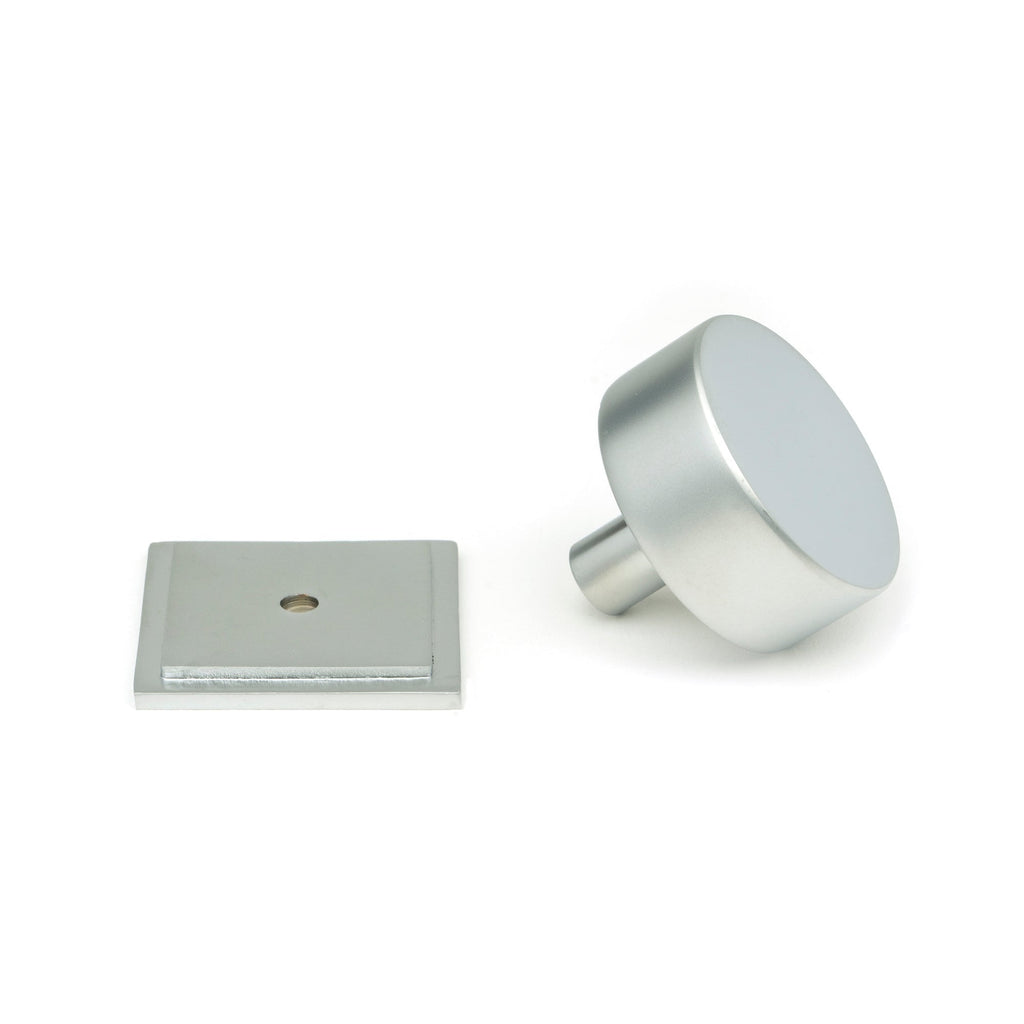 Satin Chrome Kelso Cabinet Knob - 38mm (Square) | From The Anvil