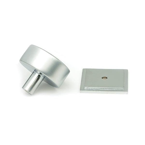 Satin Chrome Kelso Cabinet Knob - 38mm (Square) | From The Anvil-Cabinet Knobs-Yester Home