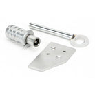Satin Chrome Key-Flush Sash Stop | From The Anvil-Sash Stops-Yester Home