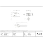 Satin Chrome Key-Flush Sash Stop | From The Anvil-Sash Stops-Yester Home