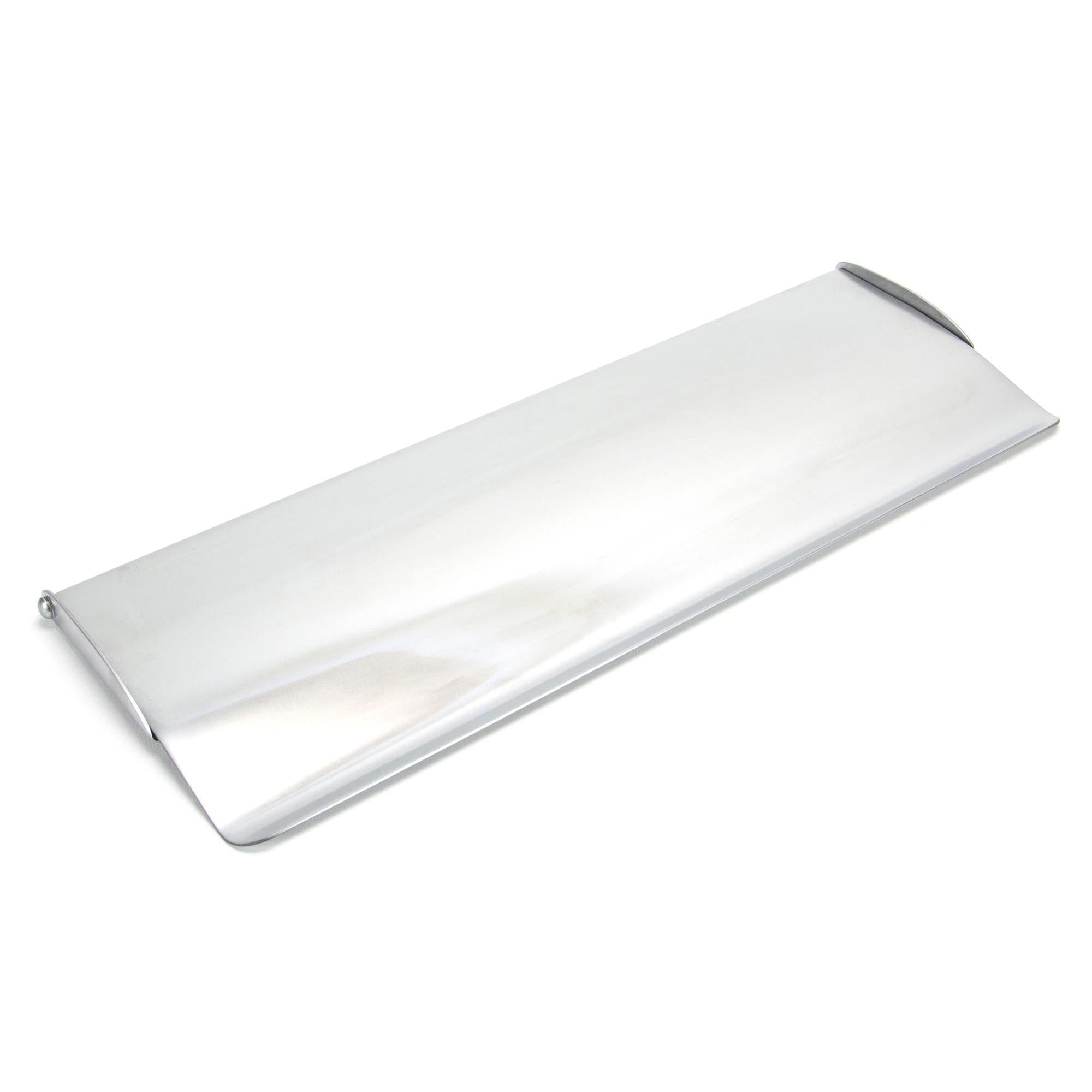 Satin Chrome Large Letter Plate Cover | From The Anvil - Letter Plate Covers - From The Anvil - Yester Home