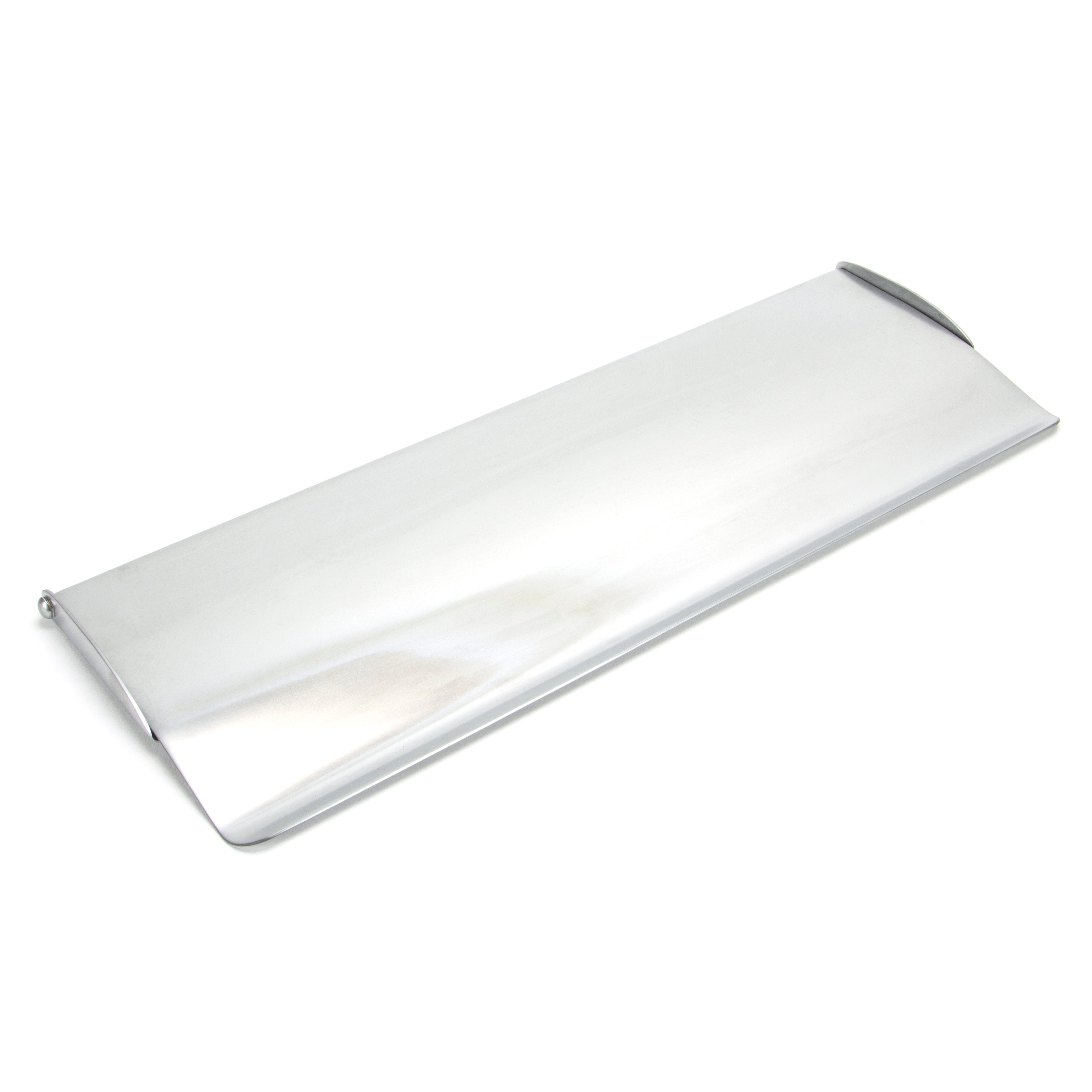 Satin Chrome Large Letter Plate Cover | From The Anvil-Letter Plate Covers-Yester Home