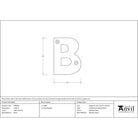 Satin Chrome Letter B | From The Anvil - Letters - From The Anvil - Yester Home