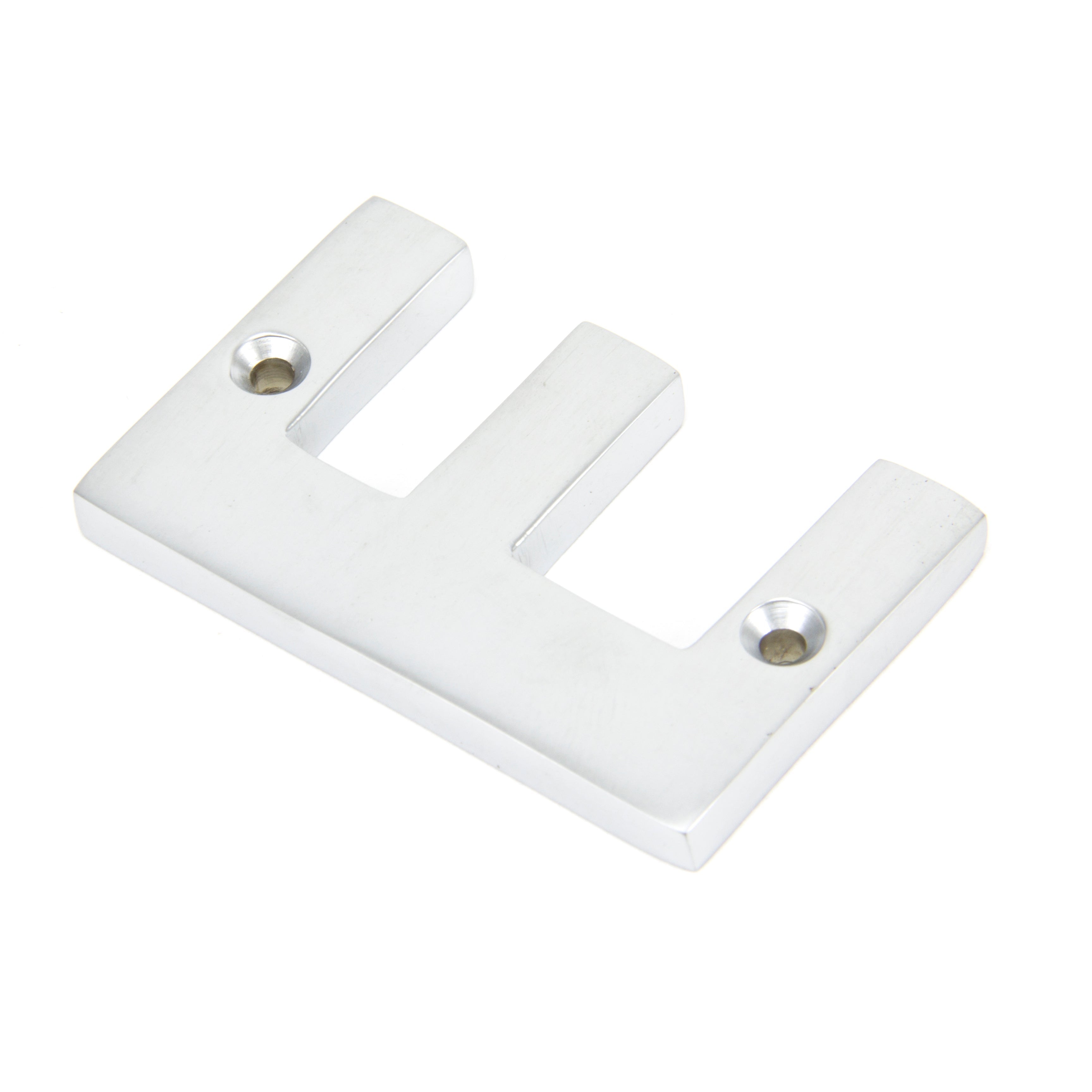 Satin Chrome Letter E | From The Anvil-Letters-Yester Home