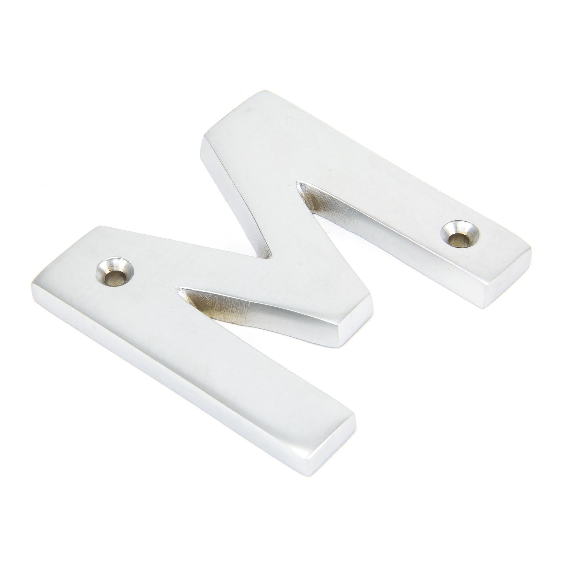 Satin Chrome Letter M | From The Anvil - Letters - From The Anvil - Yester Home