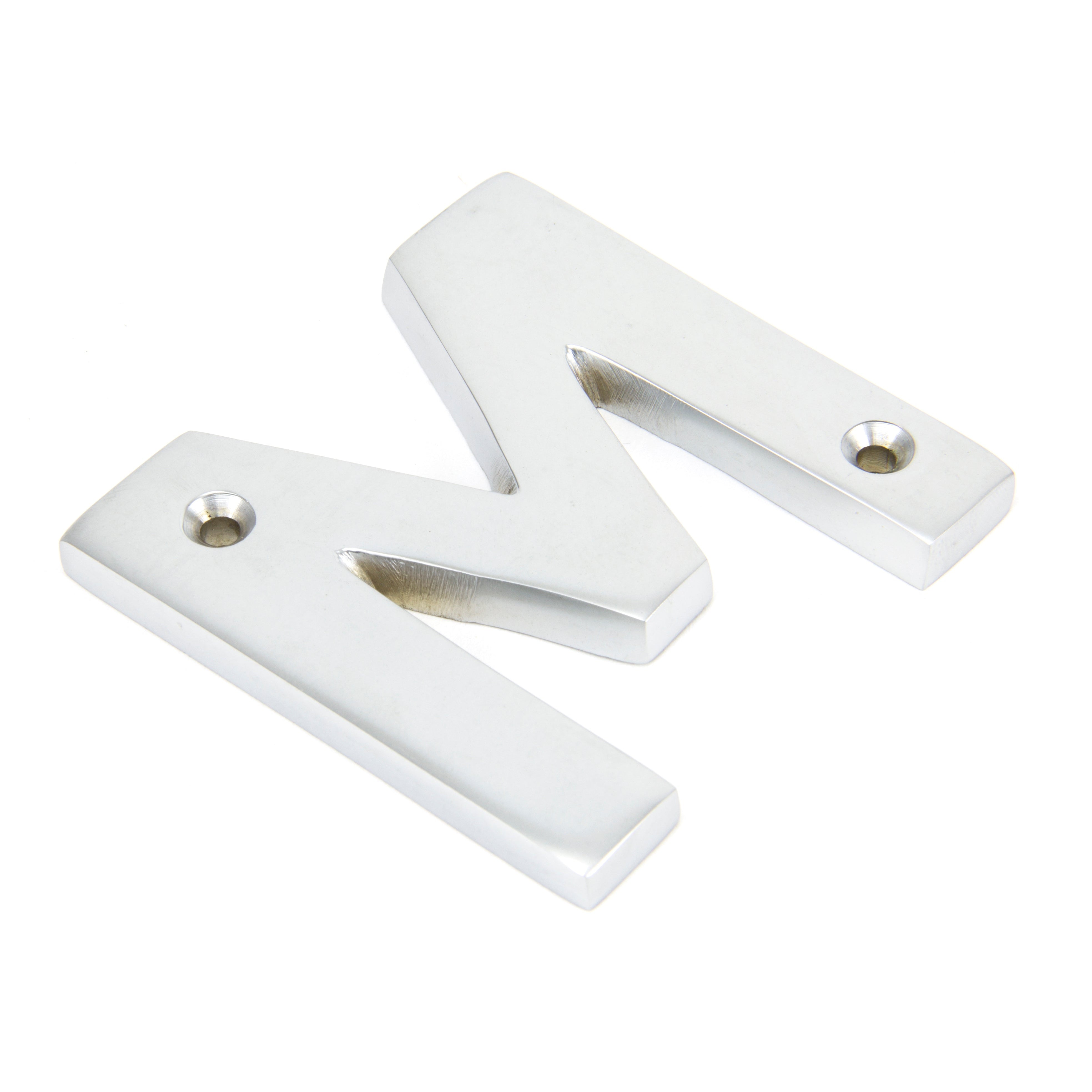 Satin Chrome Letter M | From The Anvil-Letters-Yester Home
