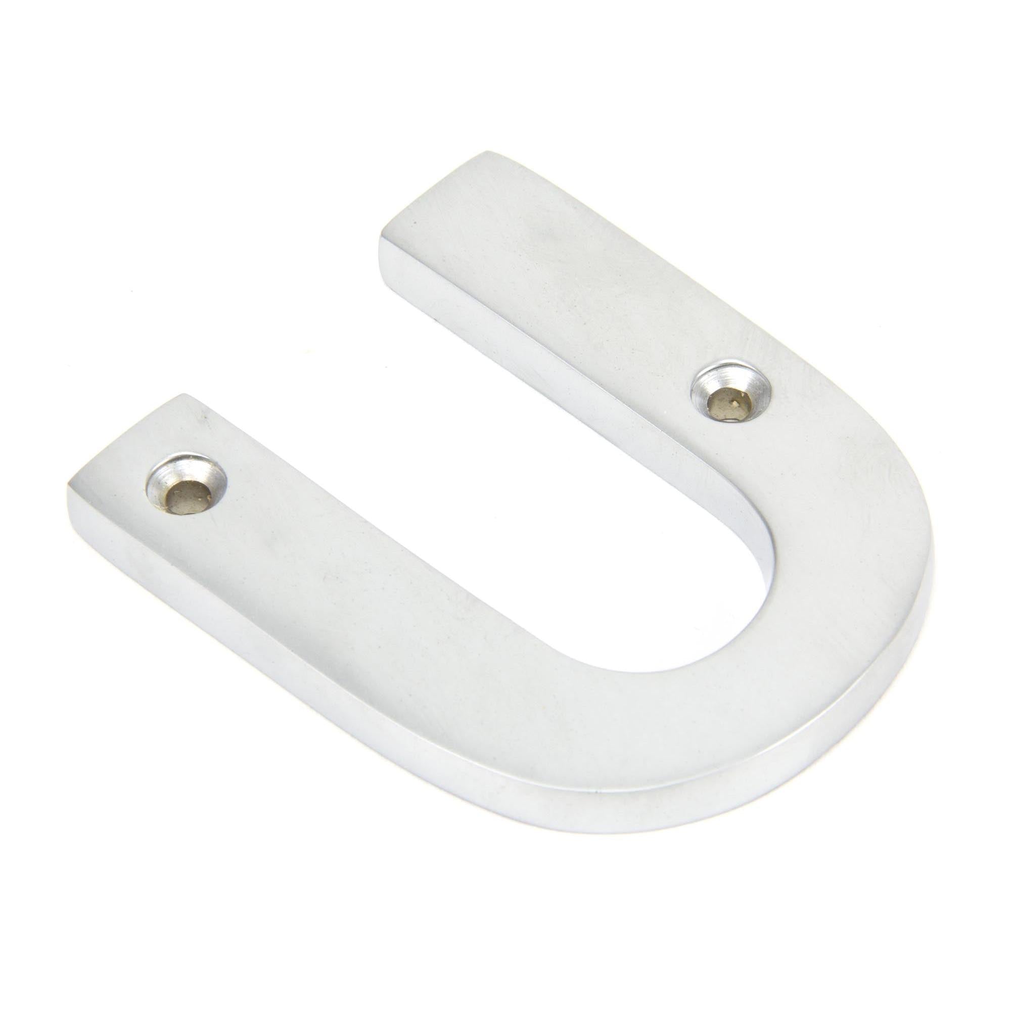 Satin Chrome Letter U | From The Anvil - Letters - From The Anvil - Yester Home