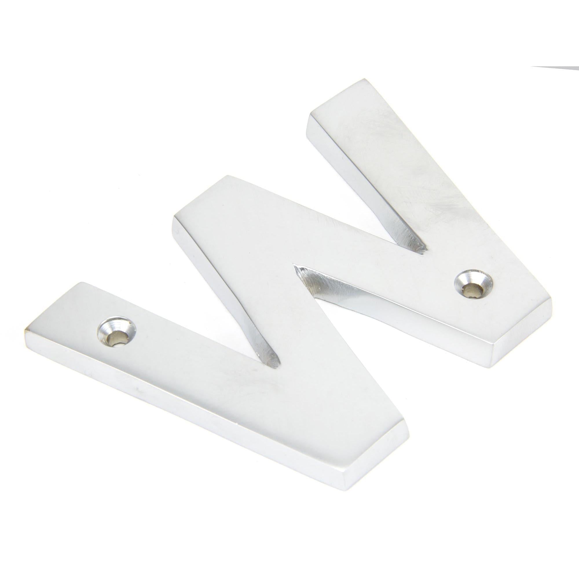 Satin Chrome Letter W | From The Anvil - Letters - From The Anvil - Yester Home