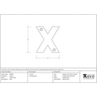 Satin Chrome Letter X | From The Anvil - Letters - From The Anvil - Yester Home