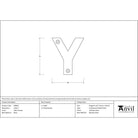 Satin Chrome Letter Y | From The Anvil - Letters - From The Anvil - Yester Home
