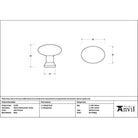 Satin Chrome Moore Cabinet Knob - 25mm - Cabinet Knobs - From The Anvil - Yester Home