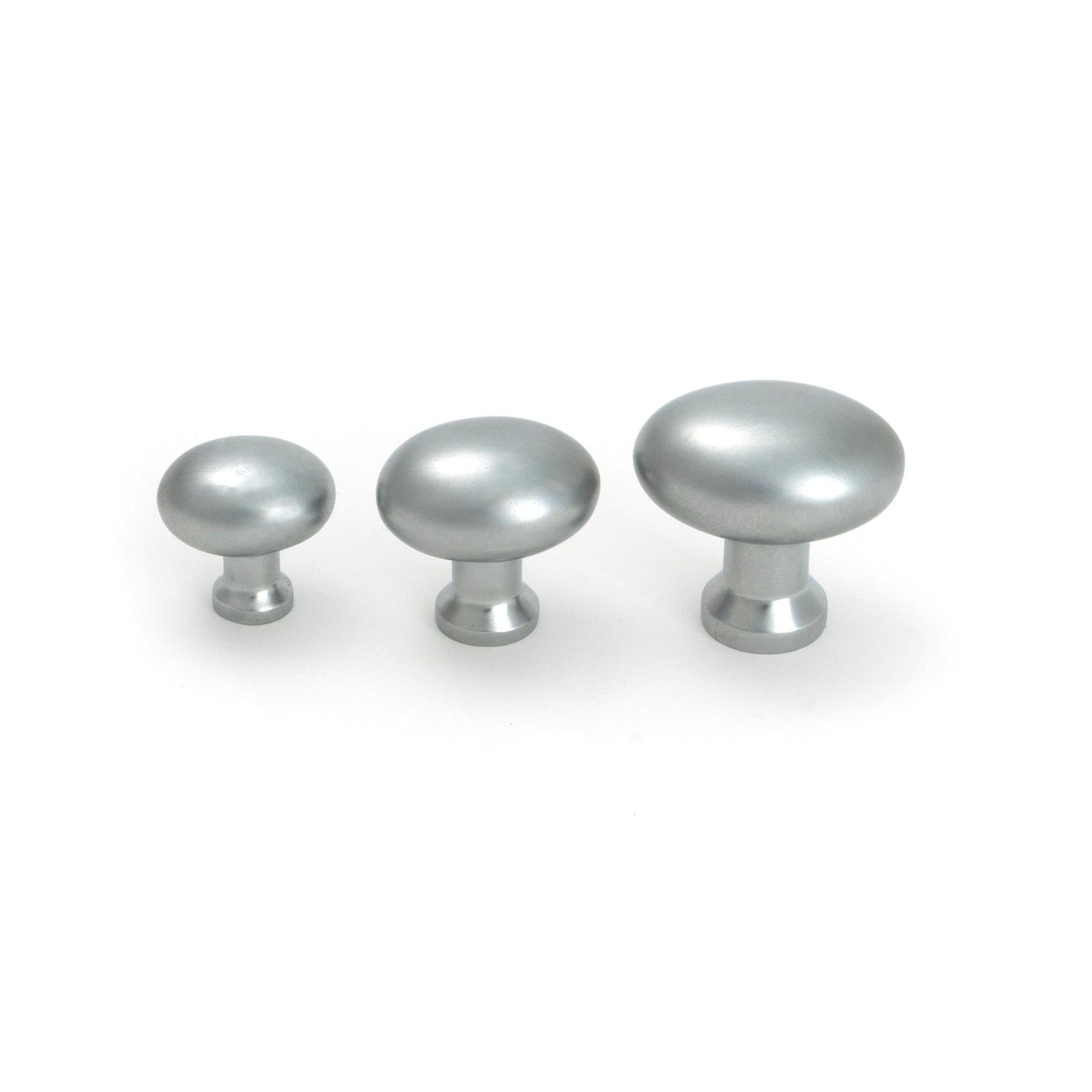 Satin Chrome Moore Cabinet Knob - 32mm - Cabinet Knobs - From The Anvil - Yester Home
