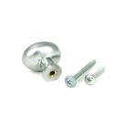 Satin Chrome Moore Cabinet Knob - 32mm - Cabinet Knobs - From The Anvil - Yester Home