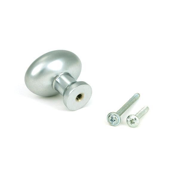 Satin Chrome Moore Cabinet Knob - 38mm - Cabinet Knobs - From The Anvil - Yester Home
