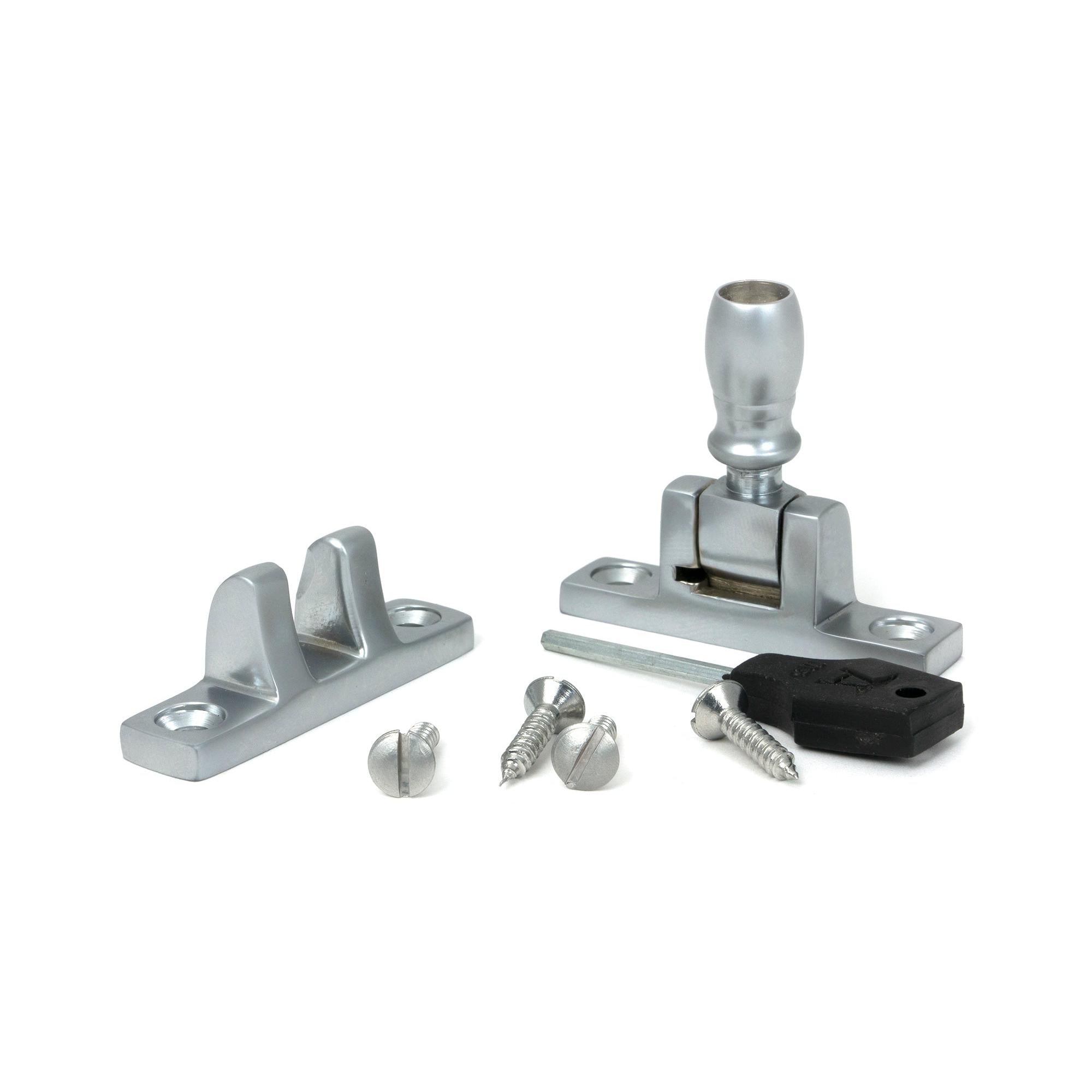 Satin Chrome Mushroom Brighton Fastener - Narrow (Square) | From The Anvil - Brighton Fasteners - From The Anvil - Yester Home