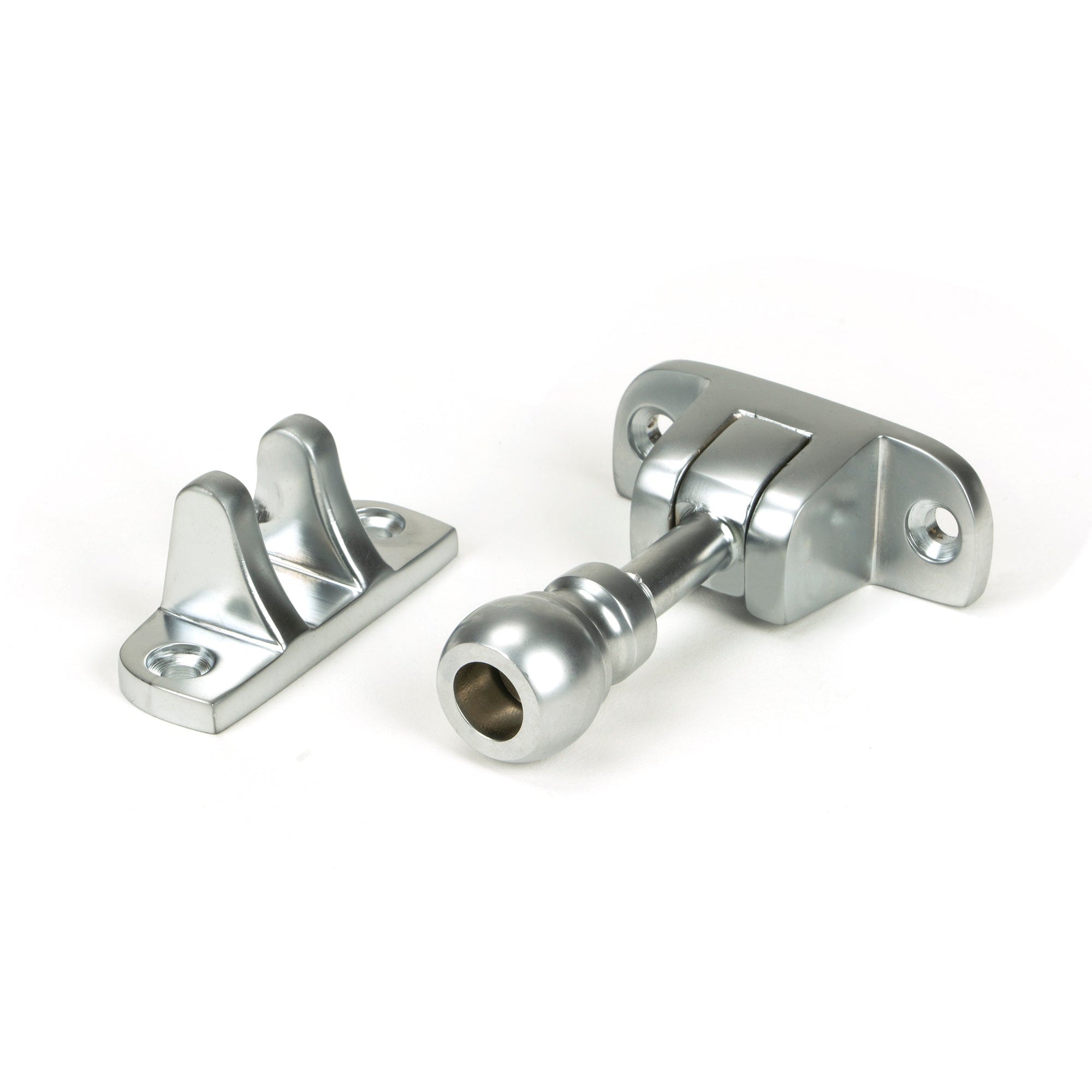 Satin Chrome Mushroom Brighton Fastener (Radiused) | From The Anvil-Fasteners-Yester Home
