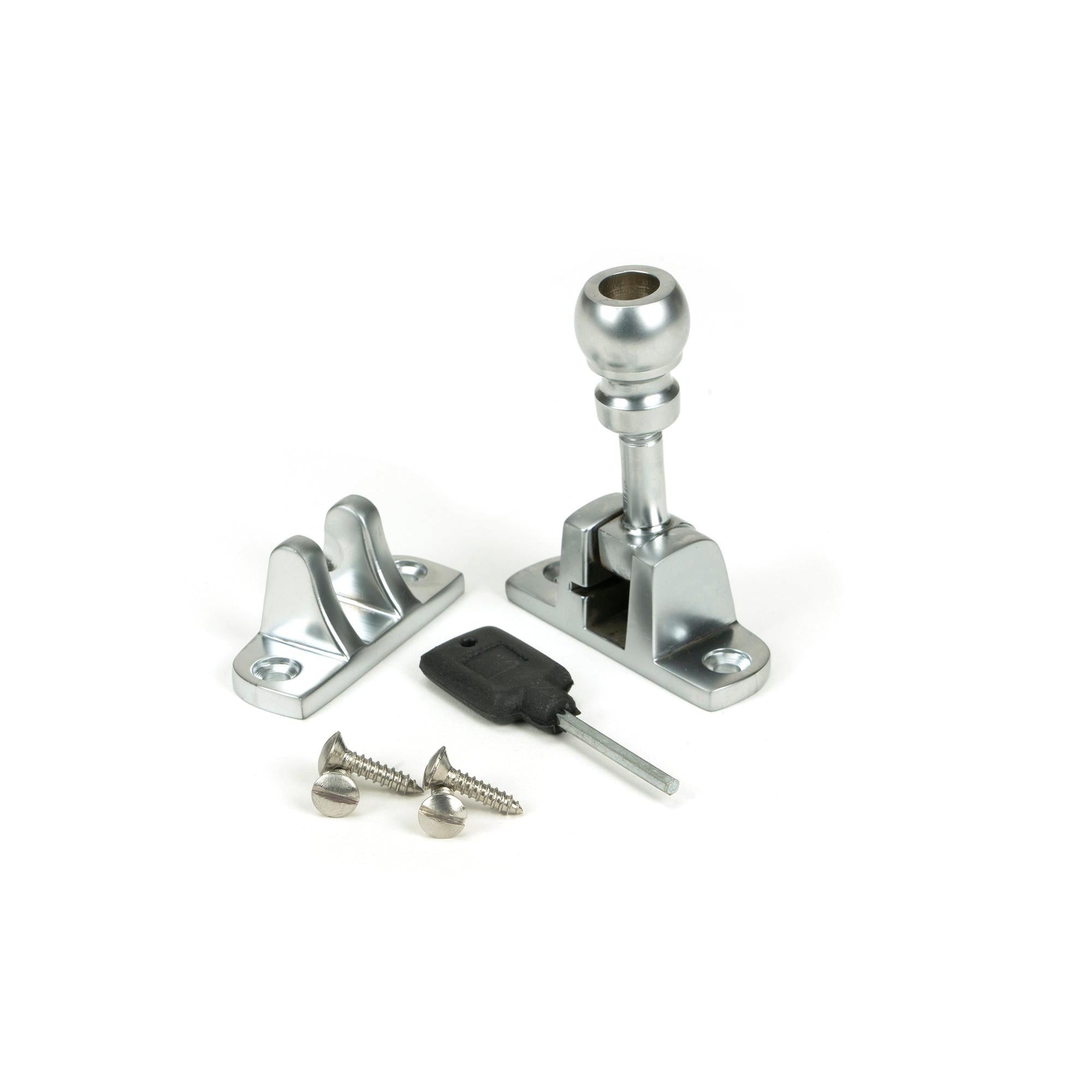 Satin Chrome Mushroom Brighton Fastener (Radiused) | From The Anvil - Fasteners - From The Anvil - Yester Home