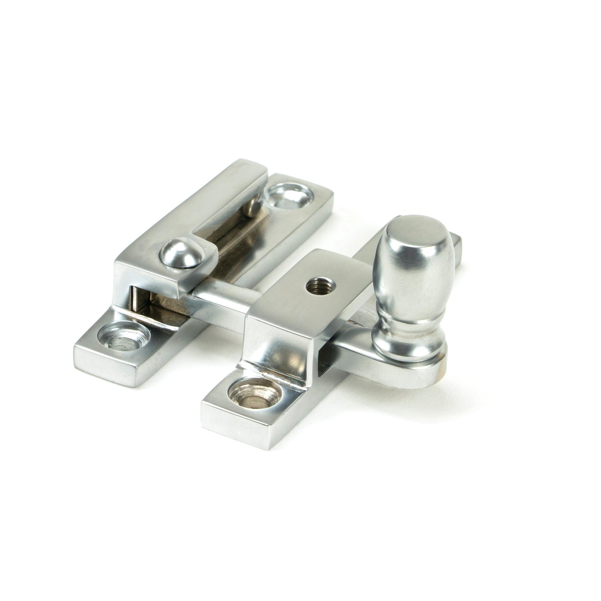 Satin Chrome Mushroom Quadrant Fastener - Narrow | From The Anvil - Quadrant Fasteners - From The Anvil - Yester Home