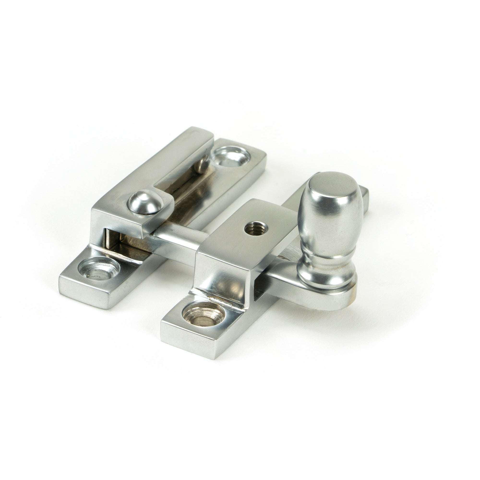 Satin Chrome Mushroom Quadrant Fastener - Narrow | From The Anvil-Quadrant Fasteners-Yester Home