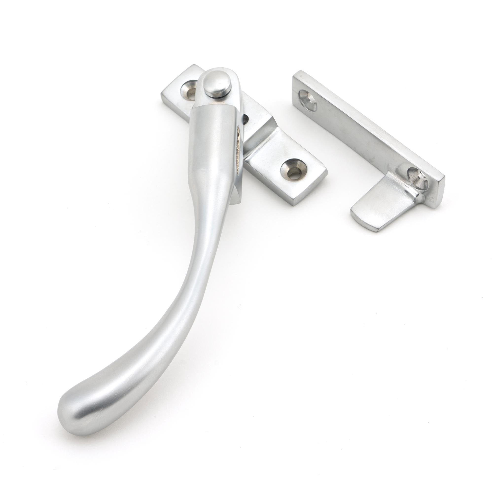 Satin Chrome Night-Vent Locking Peardrop Fastener - LH | From The Anvil - Night-Vent Fasteners - From The Anvil - Yester Home