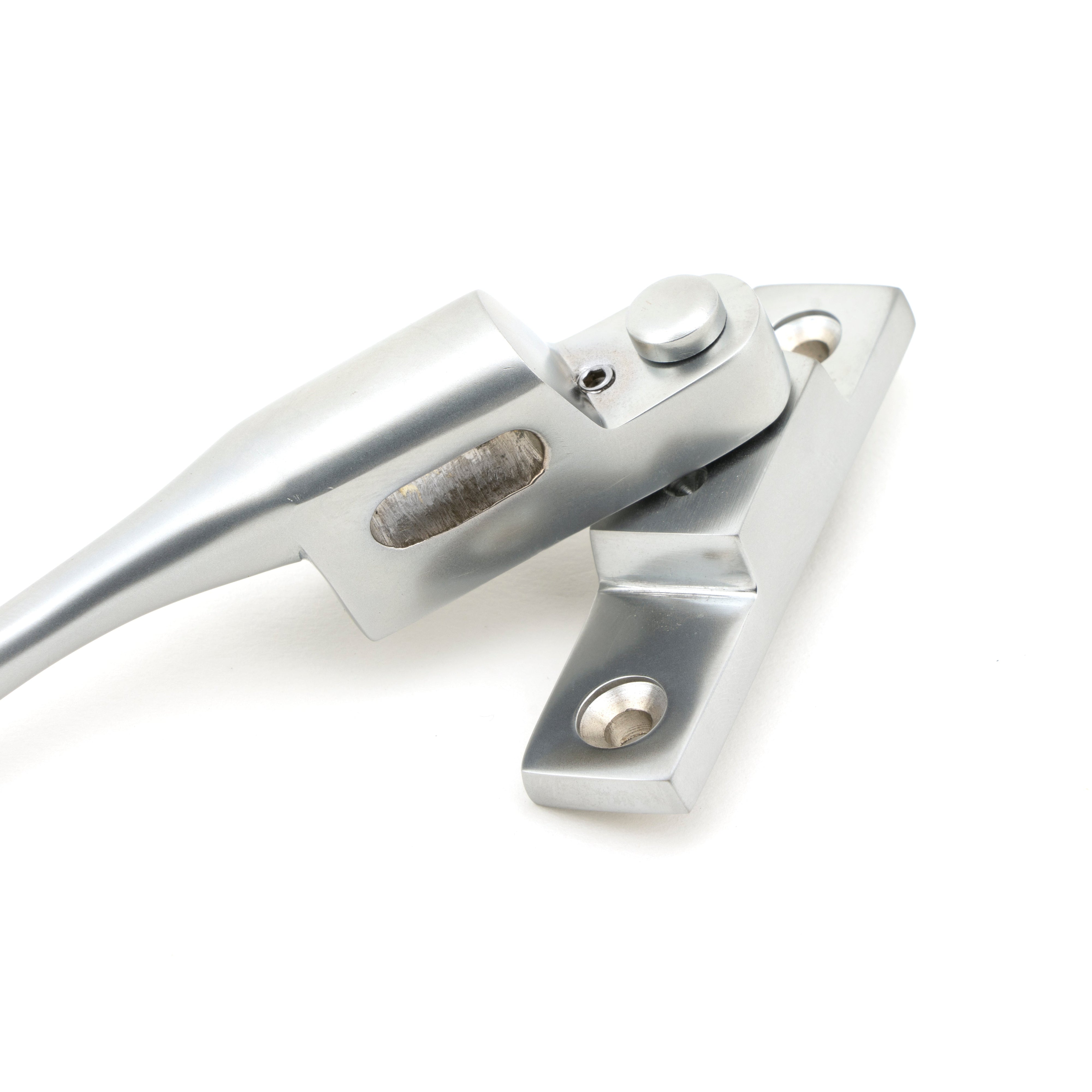 Satin Chrome Night-Vent Locking Peardrop Fastener - RH | From The Anvil-Night-Vent Fasteners-Yester Home