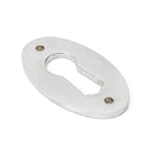 Satin Chrome Oval Escutcheon | From The Anvil-Escutcheons-Yester Home