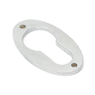 Satin Chrome Oval Euro Escutcheon | From The Anvil - Euro Escutcheons - From The Anvil - Yester Home