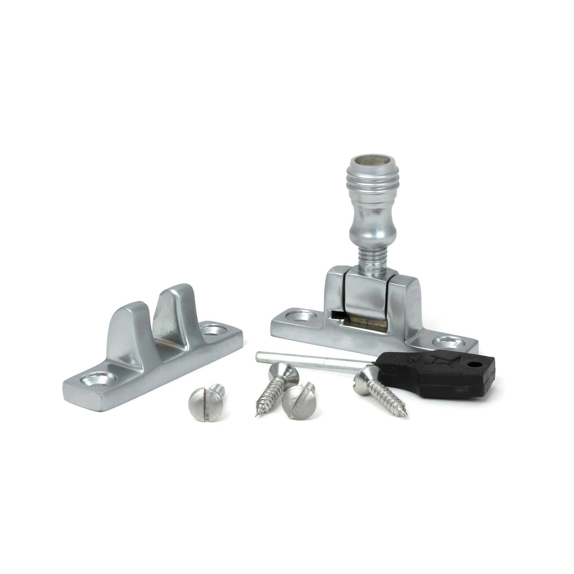 Satin Chrome Prestbury Brighton Fastener - Narrow (Square) | From The Anvil - Brighton Fasteners - From The Anvil - Yester Home