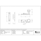 Satin Chrome Prestbury Sash Hook Fastener | From The Anvil - Sash Hook Fasteners - From The Anvil - Yester Home