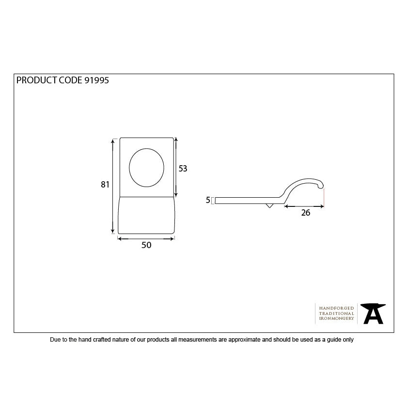 Satin Chrome Rim Cylinder Pull | From The Anvil-Rim Cylinder Pulls-Yester Home