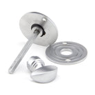 Satin Chrome Round Bathroom Thumbturn | From The Anvil-Thumbturns-Yester Home