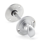 Satin Chrome Round Bathroom Thumbturn | From The Anvil-Thumbturns-Yester Home