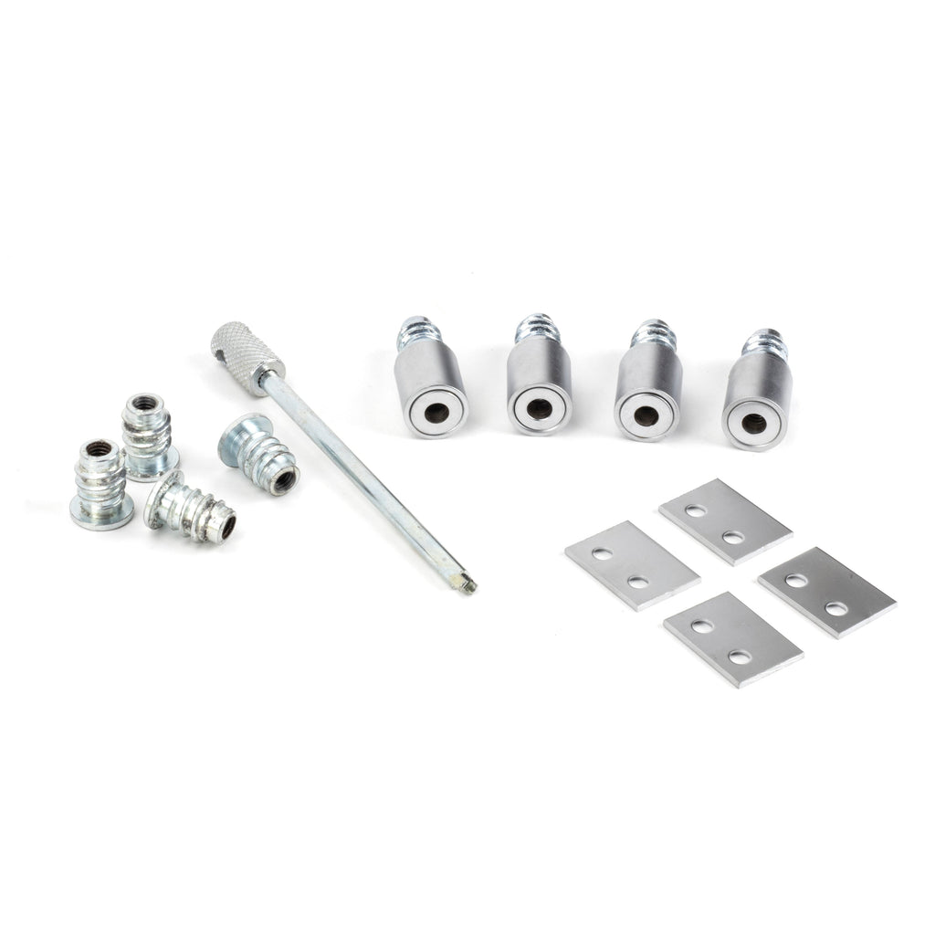 Satin Chrome Secure Stops (Pack of 4) | From The Anvil-Sash Stops-Yester Home