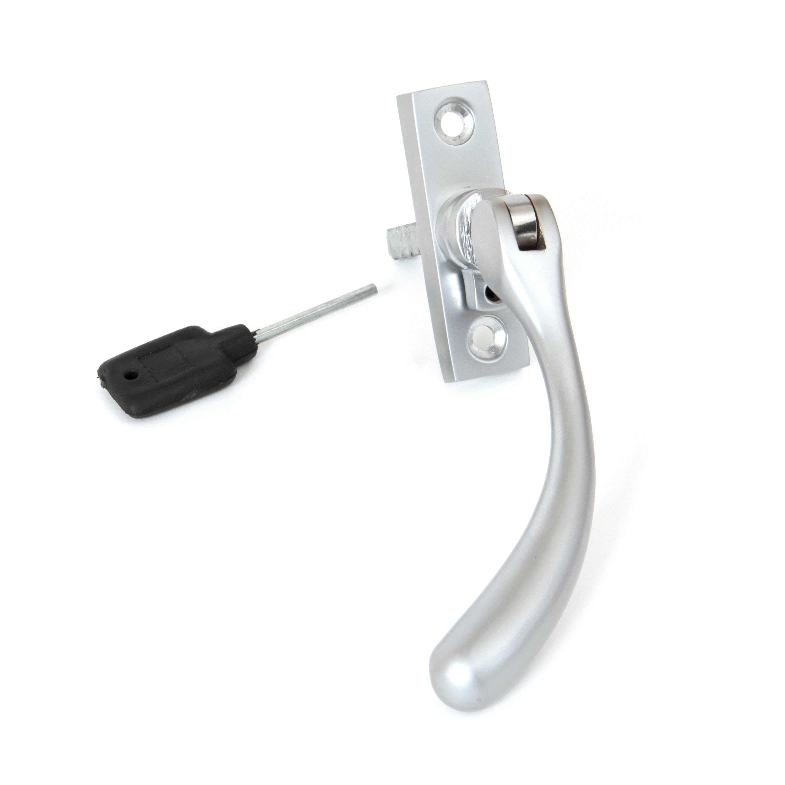 Satin Chrome Slim Peardrop Espag - LH | From The Anvil-Espag. Fasteners-Yester Home