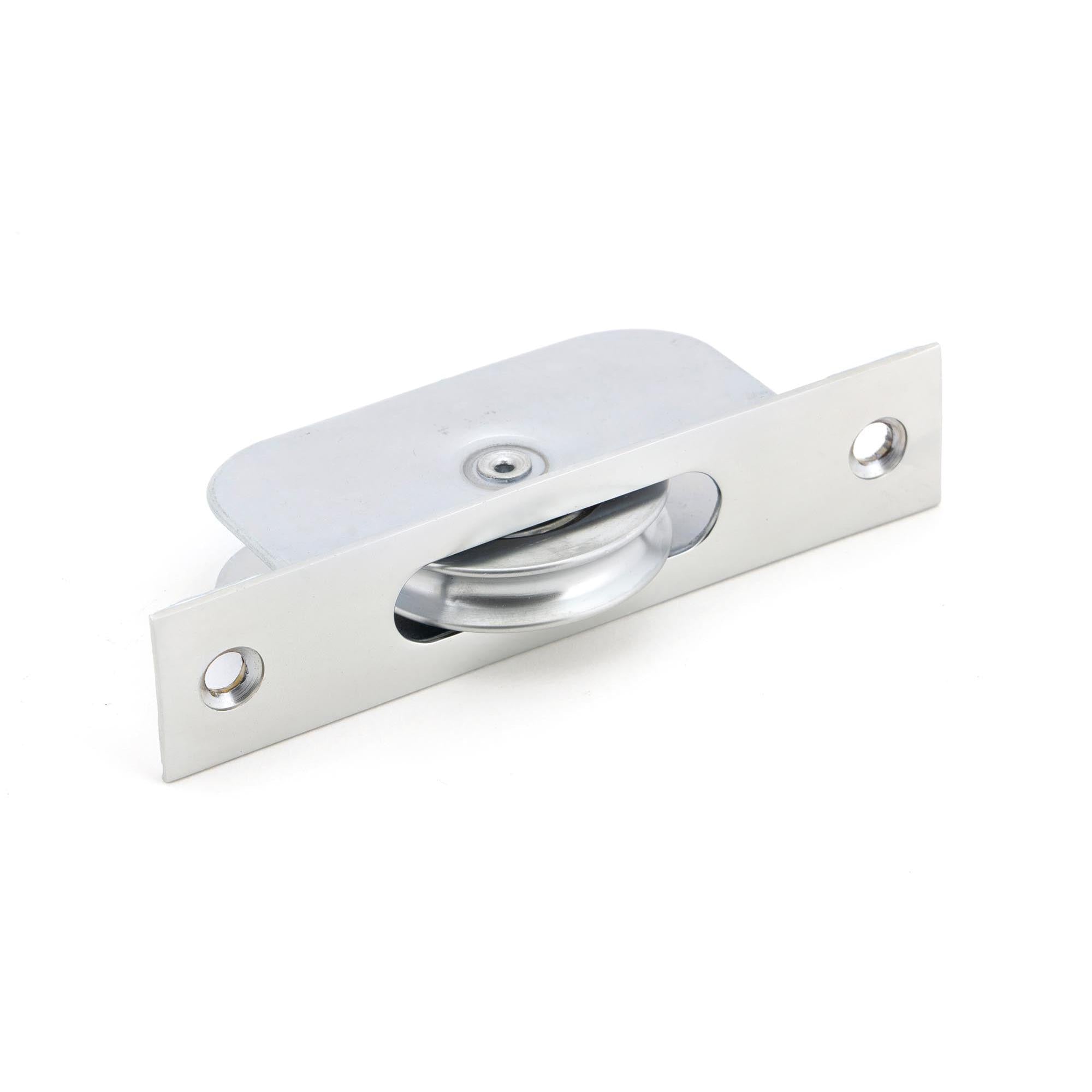 Satin Chrome Square Ended Sash Pulley 75kg | From The Anvil - Sash Pulleys - From The Anvil - Yester Home
