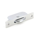 Satin Chrome Square Ended Sash Pulley 75kg | From The Anvil-Sash Pulleys-Yester Home