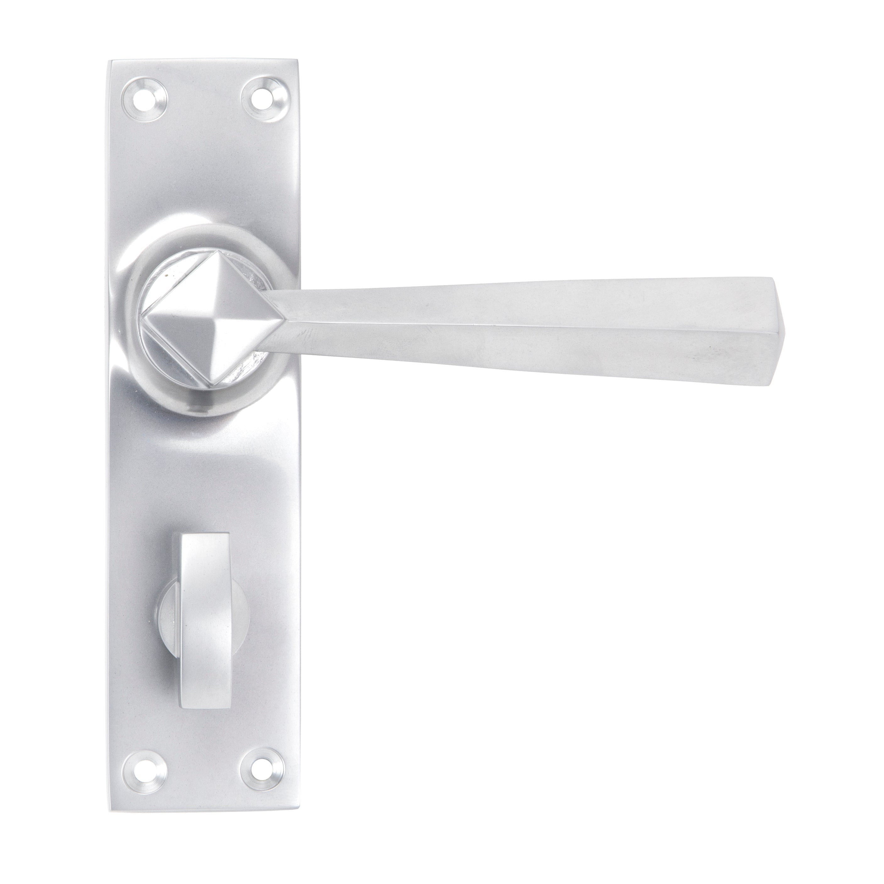 Satin Chrome Straight Lever Bathroom Set | From The Anvil-Lever Bathroom-Yester Home